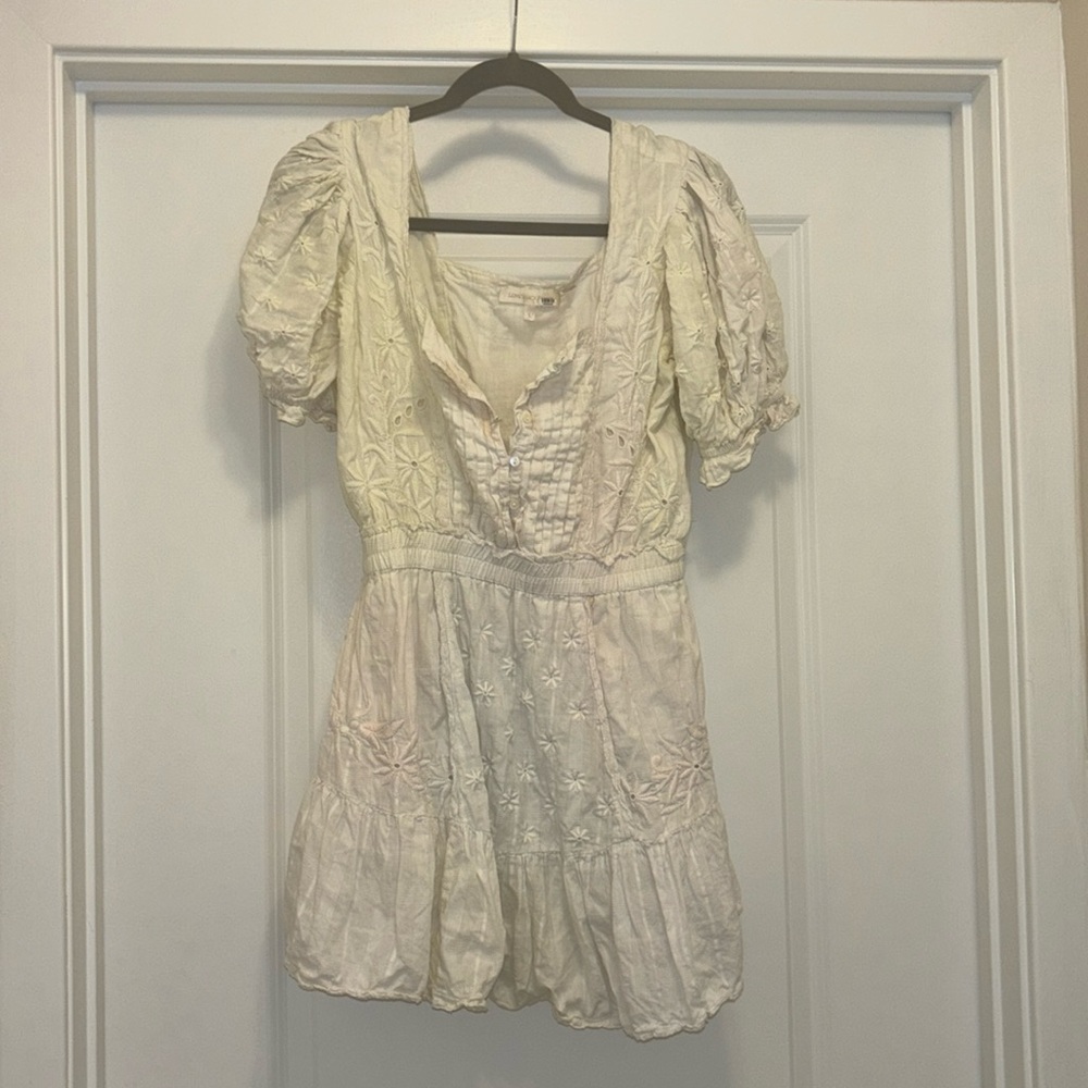 LoveShackFancy Tomasina unicorn dress puff sleeve eyelet love shack fancy large